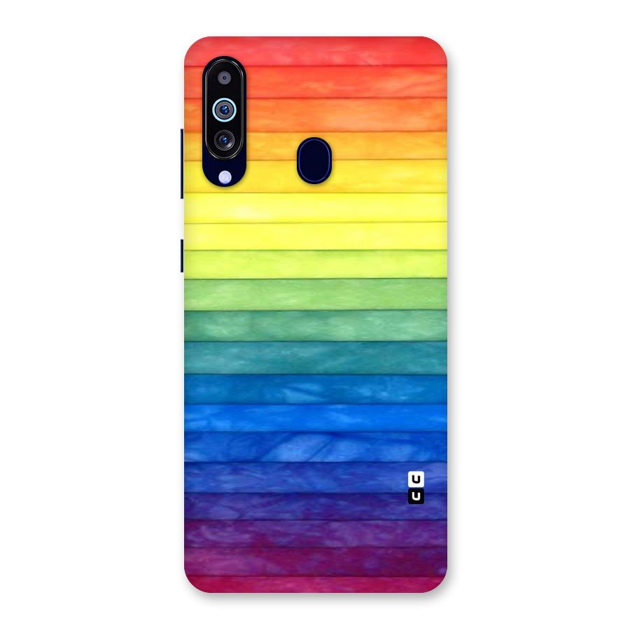 Rainbow Colors Stripes Back Case for Galaxy A60