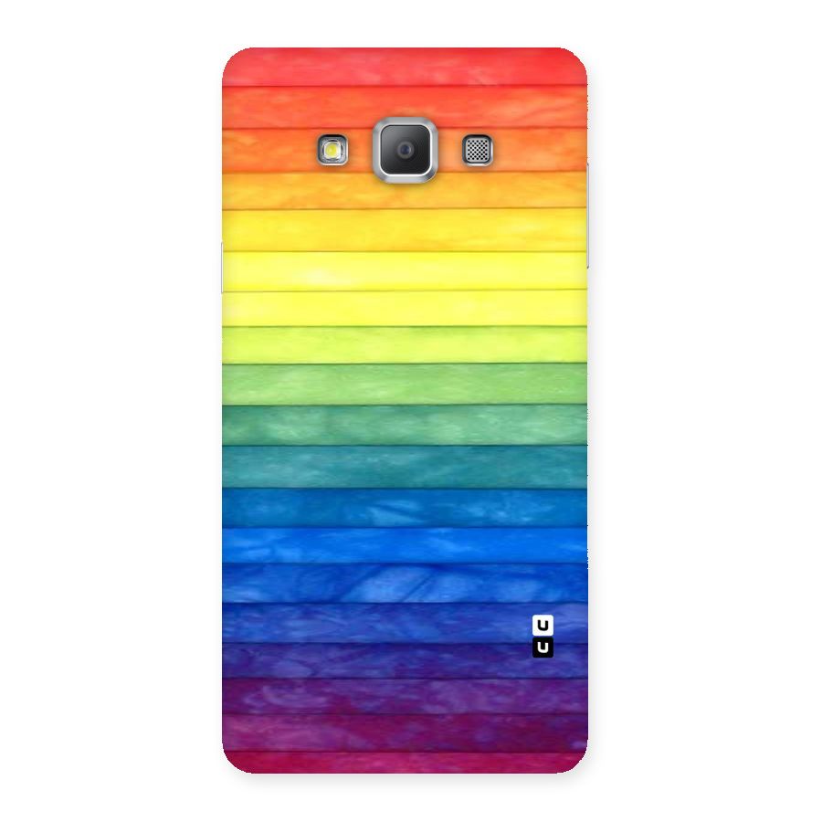 Rainbow Colors Stripes Back Case for Galaxy A7