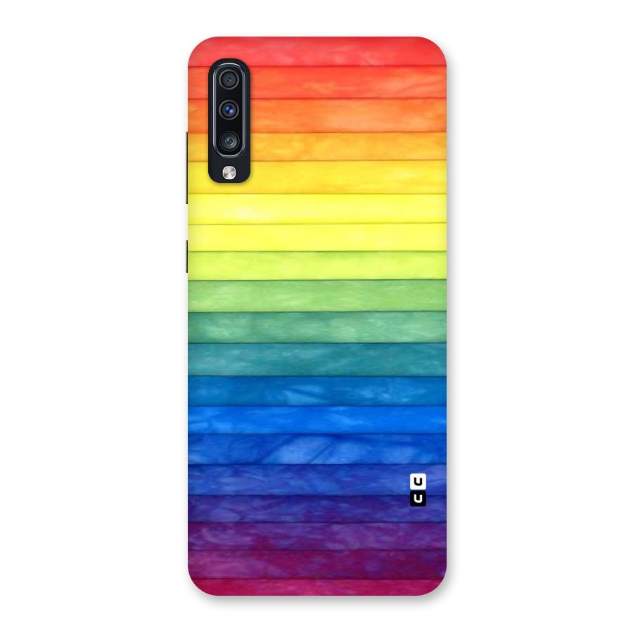 Rainbow Colors Stripes Back Case for Galaxy A70