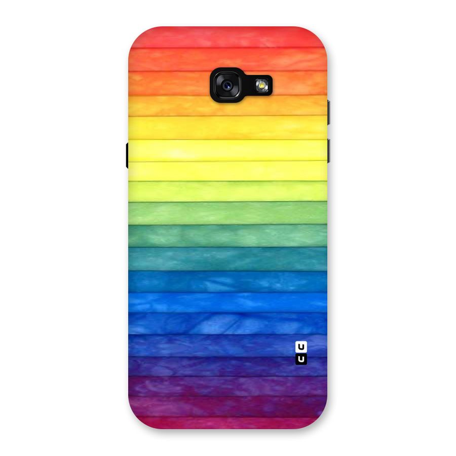 Rainbow Colors Stripes Back Case for Galaxy A7 (2017)