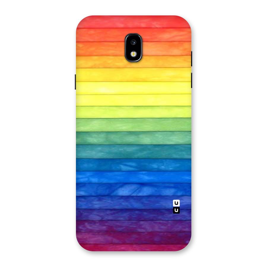 Rainbow Colors Stripes Back Case for Galaxy J7 Pro
