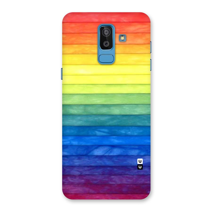 Rainbow Colors Stripes Back Case for Galaxy J8
