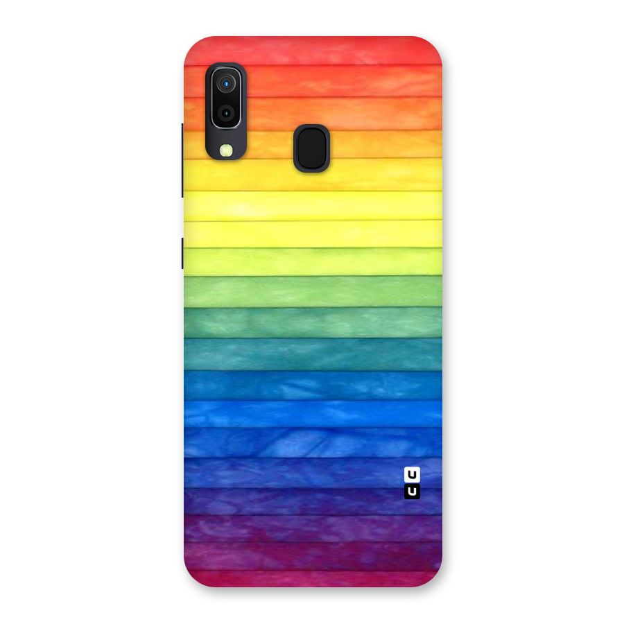 Rainbow Colors Stripes Back Case for Galaxy M10s