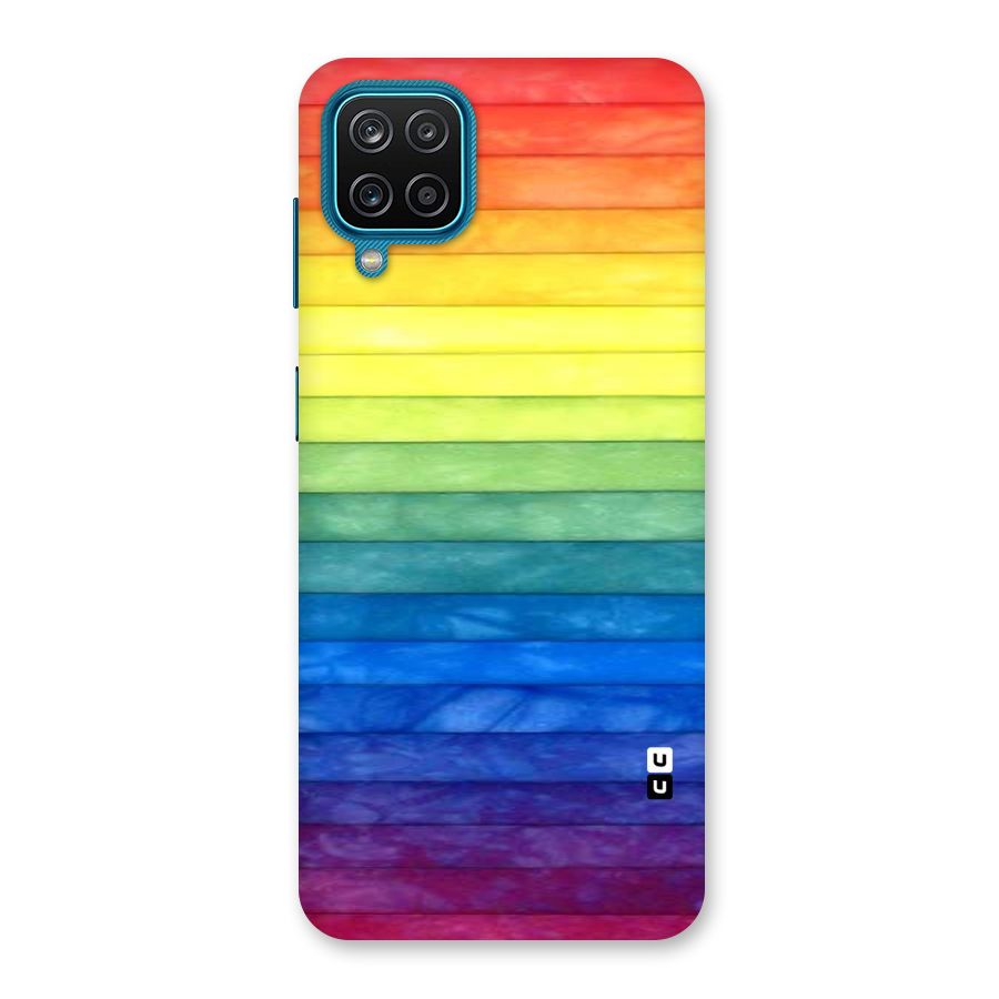 Rainbow Colors Stripes Back Case for Galaxy M12