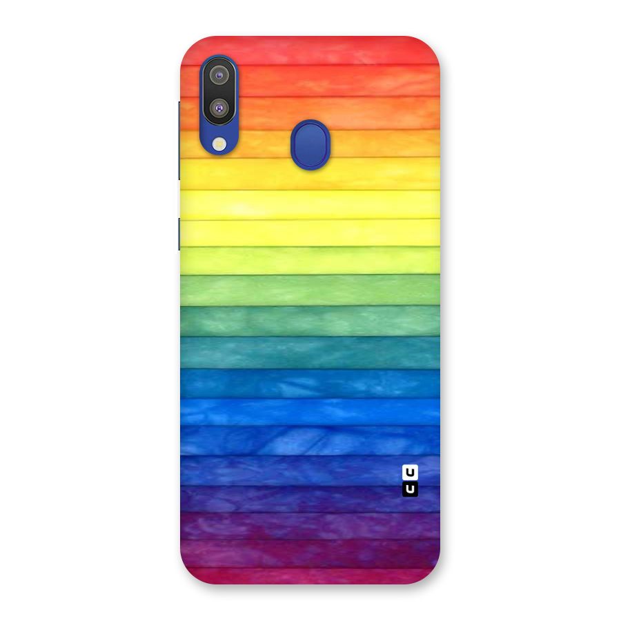 Rainbow Colors Stripes Back Case for Galaxy M20