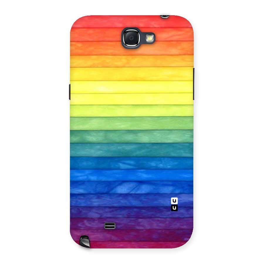 Rainbow Colors Stripes Back Case for Galaxy Note 2