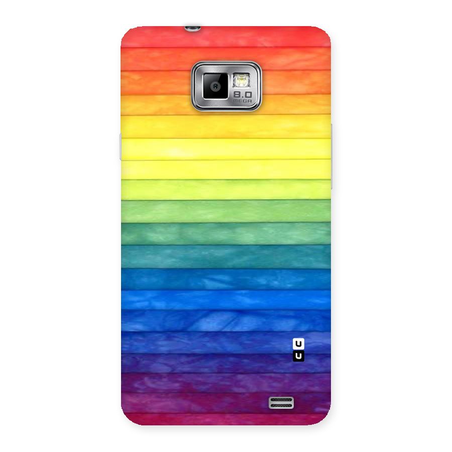 Rainbow Colors Stripes Back Case for Galaxy S2