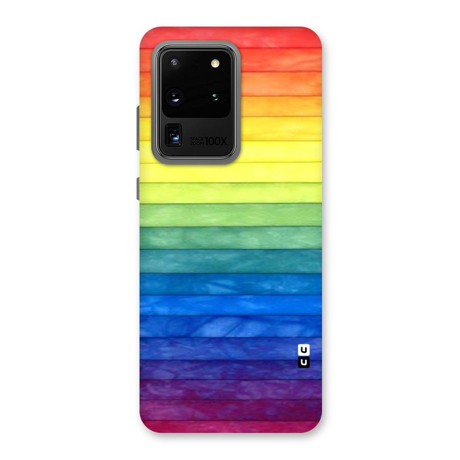 Rainbow Colors Stripes Back Case for Galaxy S20 Ultra