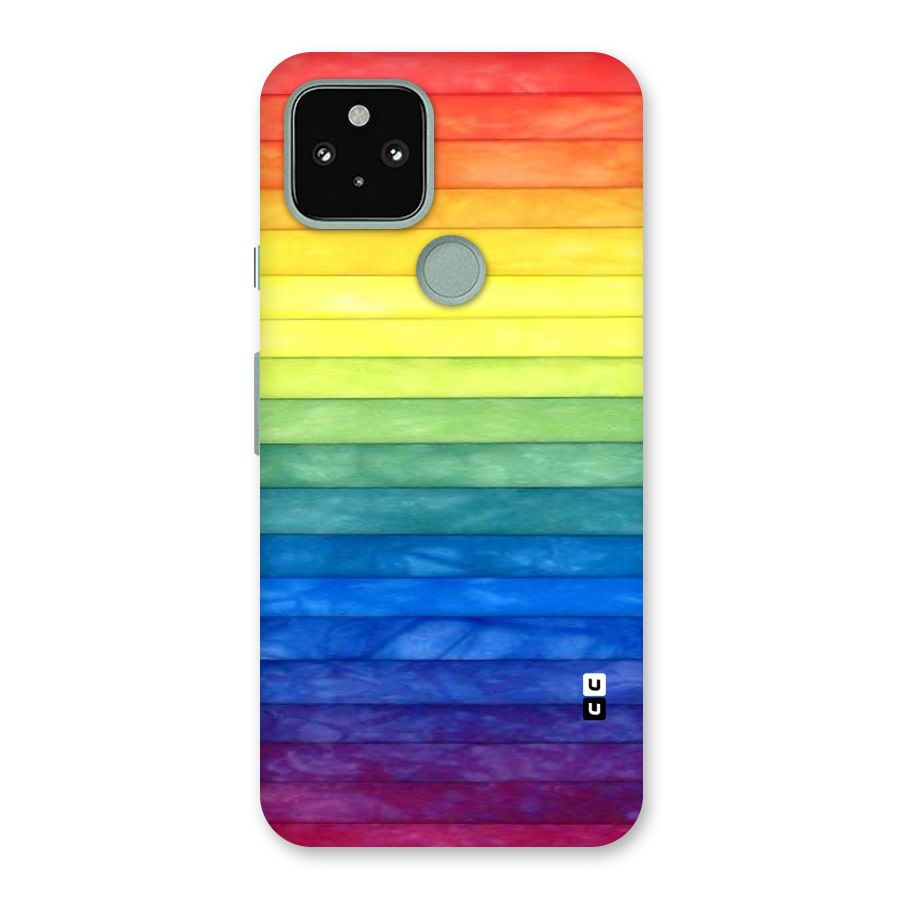 Rainbow Colors Stripes Back Case for Google Pixel 5