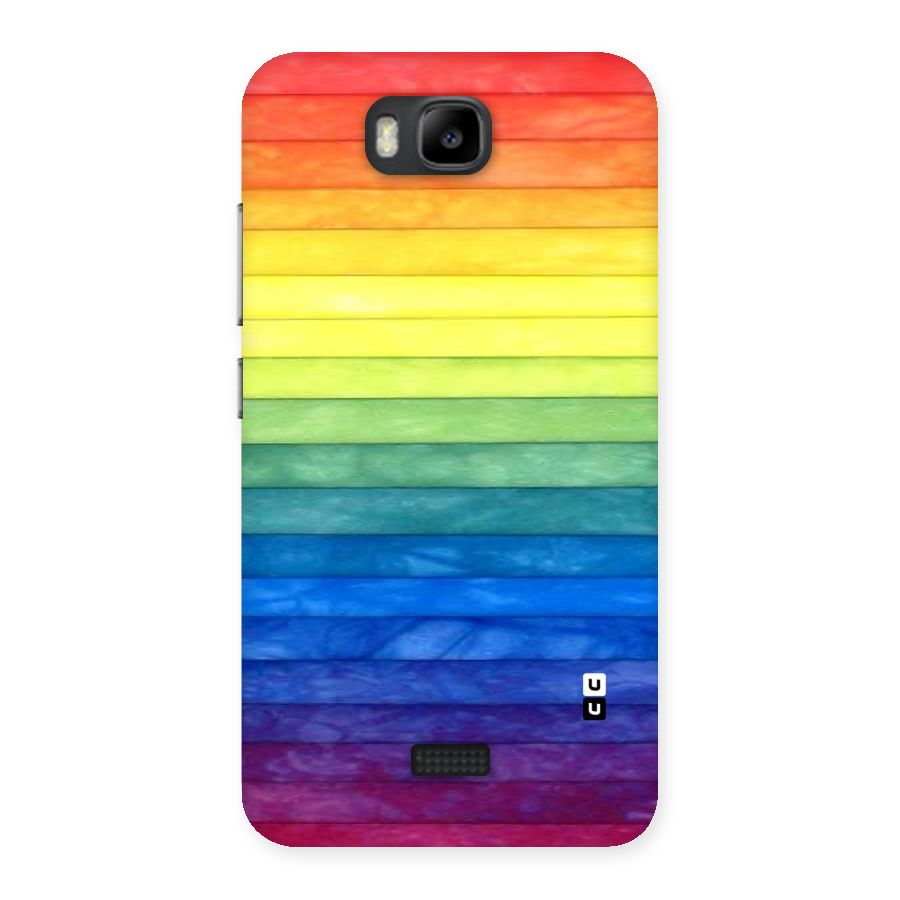 Rainbow Colors Stripes Back Case for Honor Bee