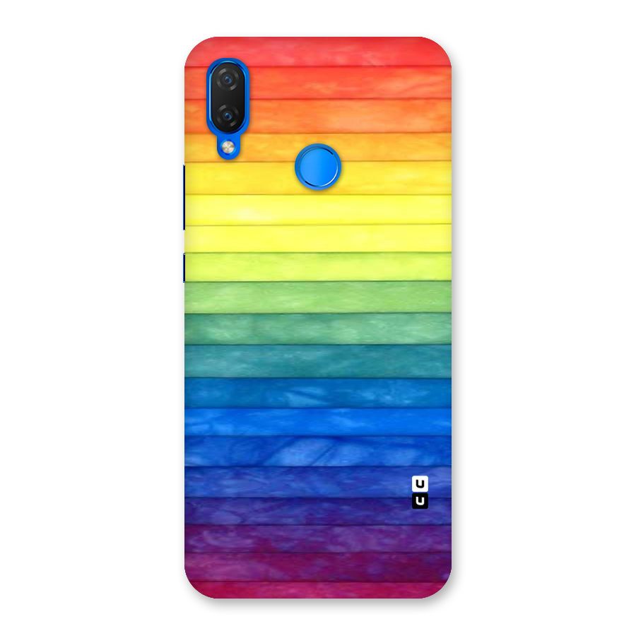 Rainbow Colors Stripes Back Case for Huawei P Smart+