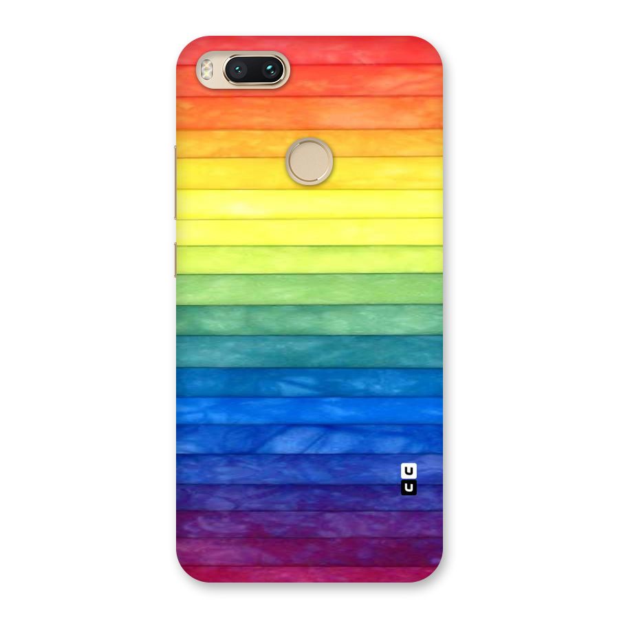 Rainbow Colors Stripes Back Case for Mi A1