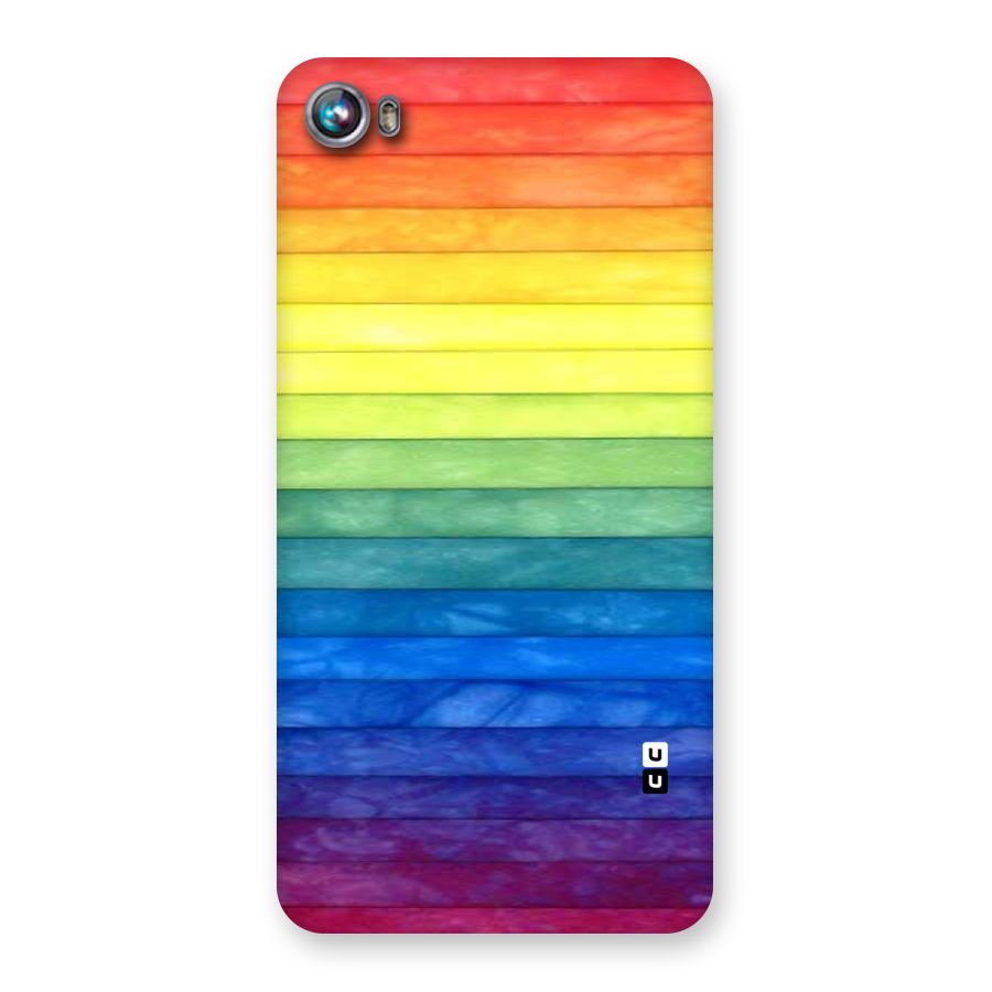 Rainbow Colors Stripes Back Case for Micromax Canvas Fire 4 A107