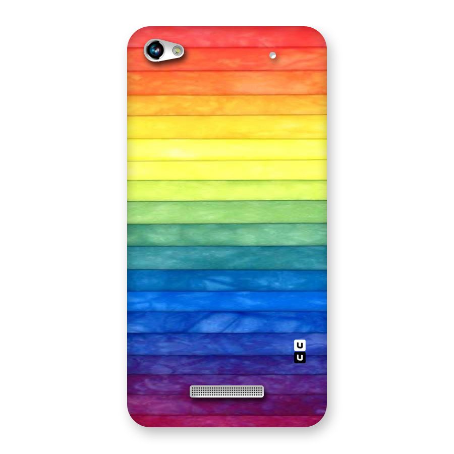 Rainbow Colors Stripes Back Case for Micromax Hue 2