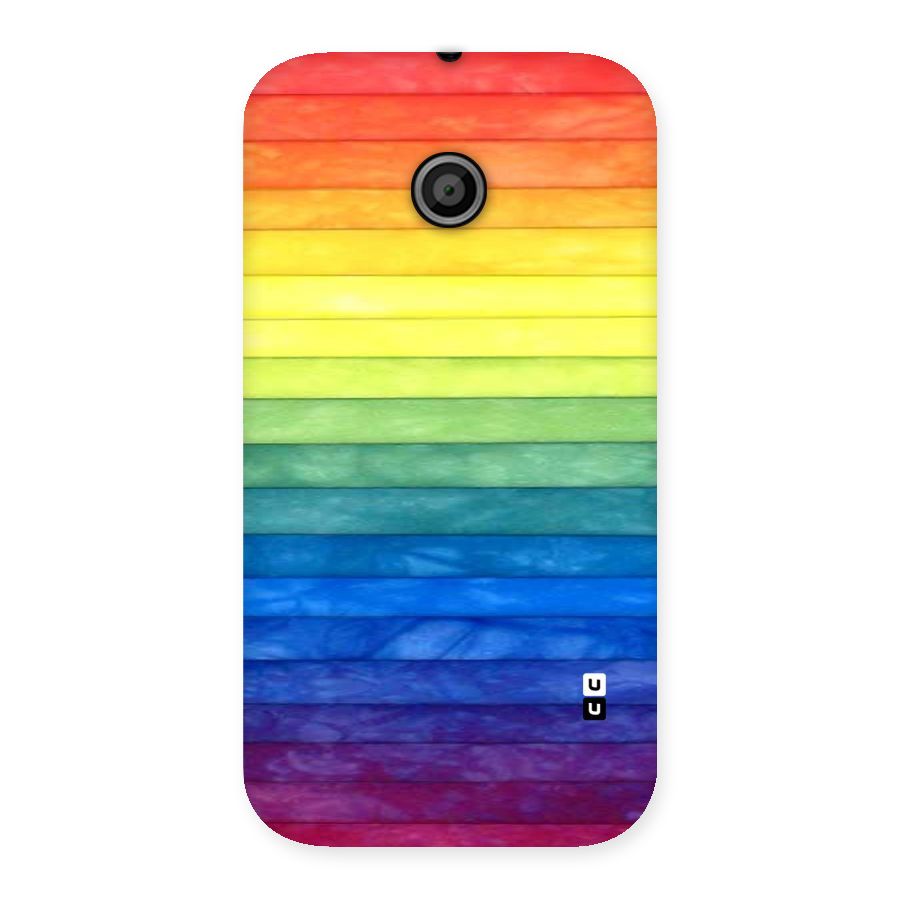 Rainbow Colors Stripes Back Case for Moto E