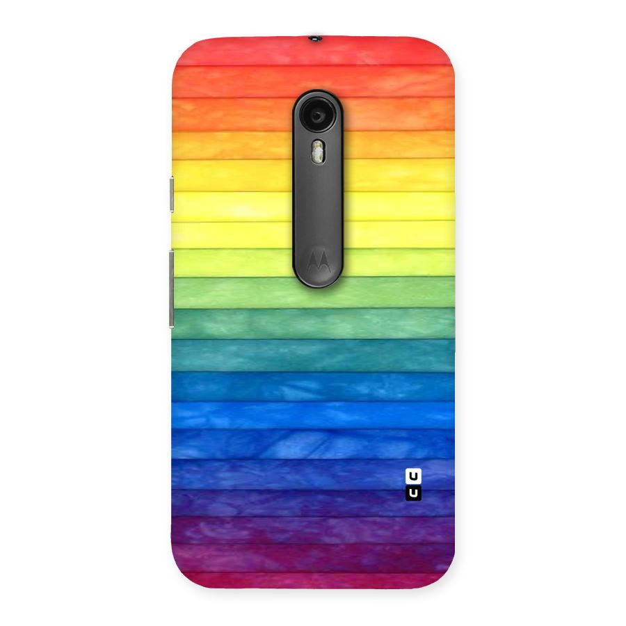 Rainbow Colors Stripes Back Case for Moto G Turbo