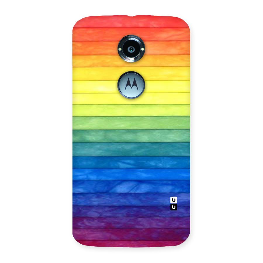 Rainbow Colors Stripes Back Case for Moto X 2nd Gen