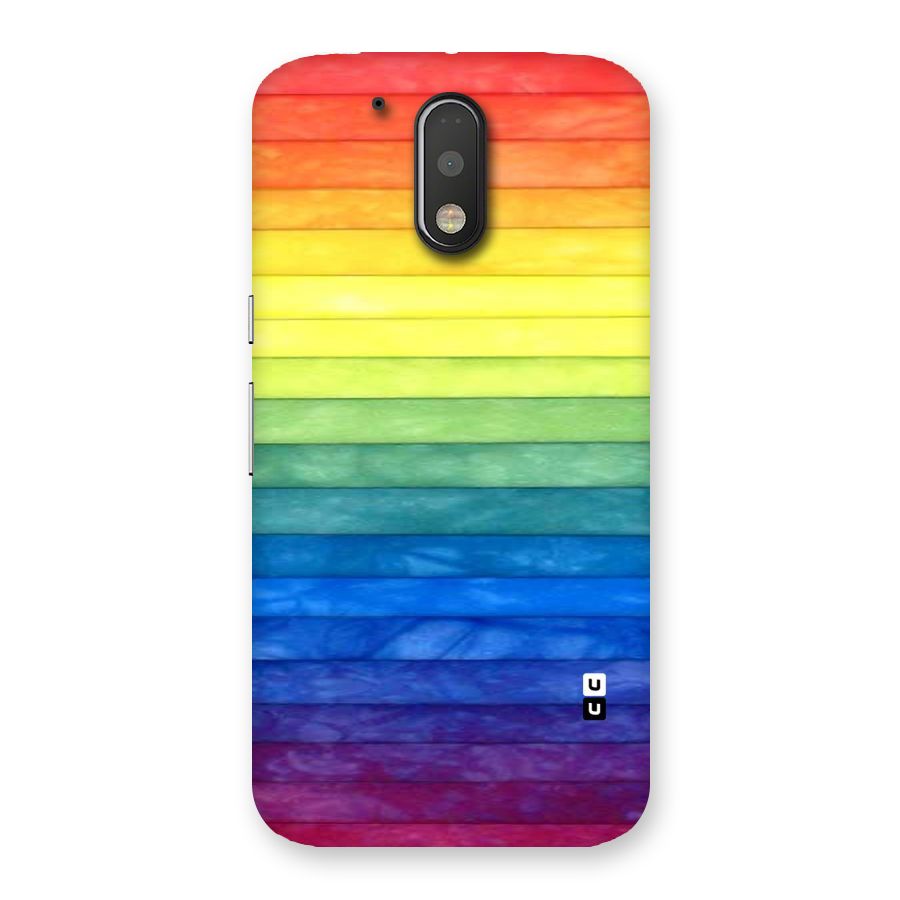 Rainbow Colors Stripes Back Case for Motorola Moto G4 Plus