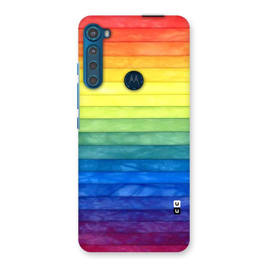 Rainbow Colors Stripes Back Case for Motorola One Fusion Plus