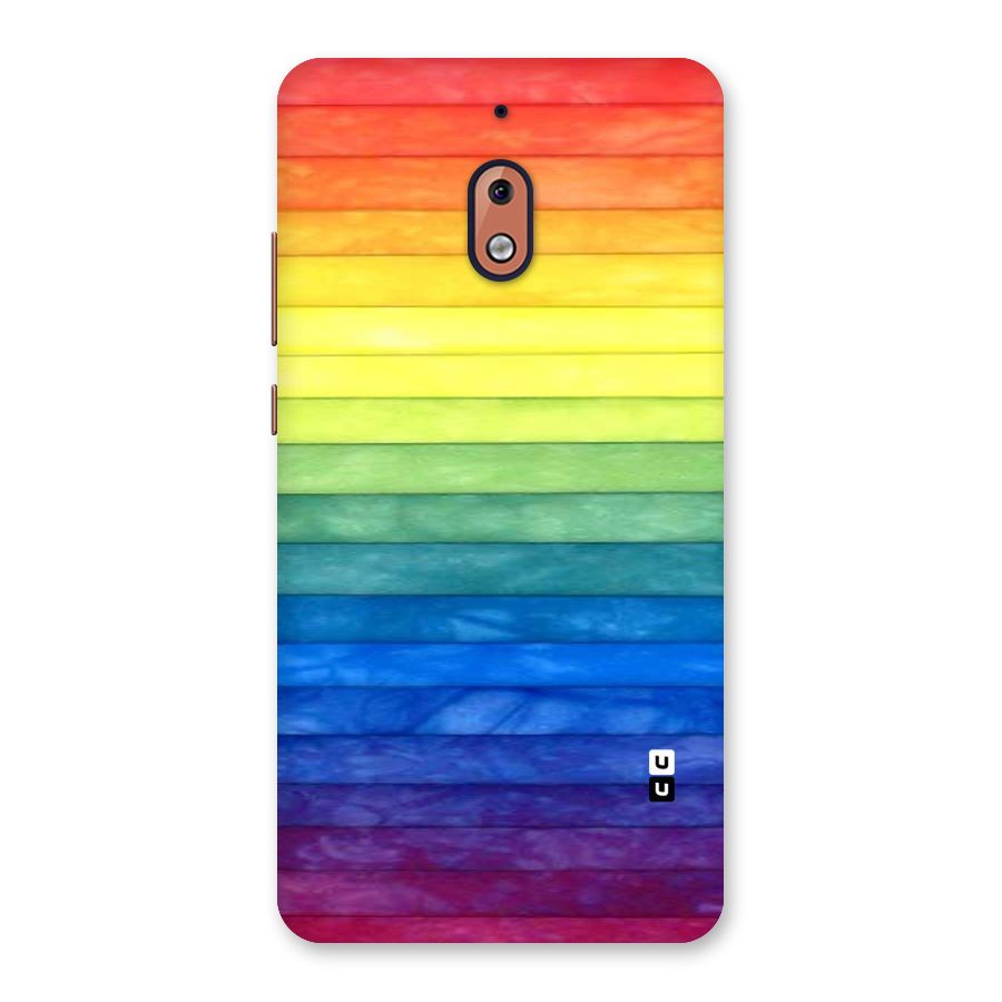 Rainbow Colors Stripes Back Case for Nokia 2.1
