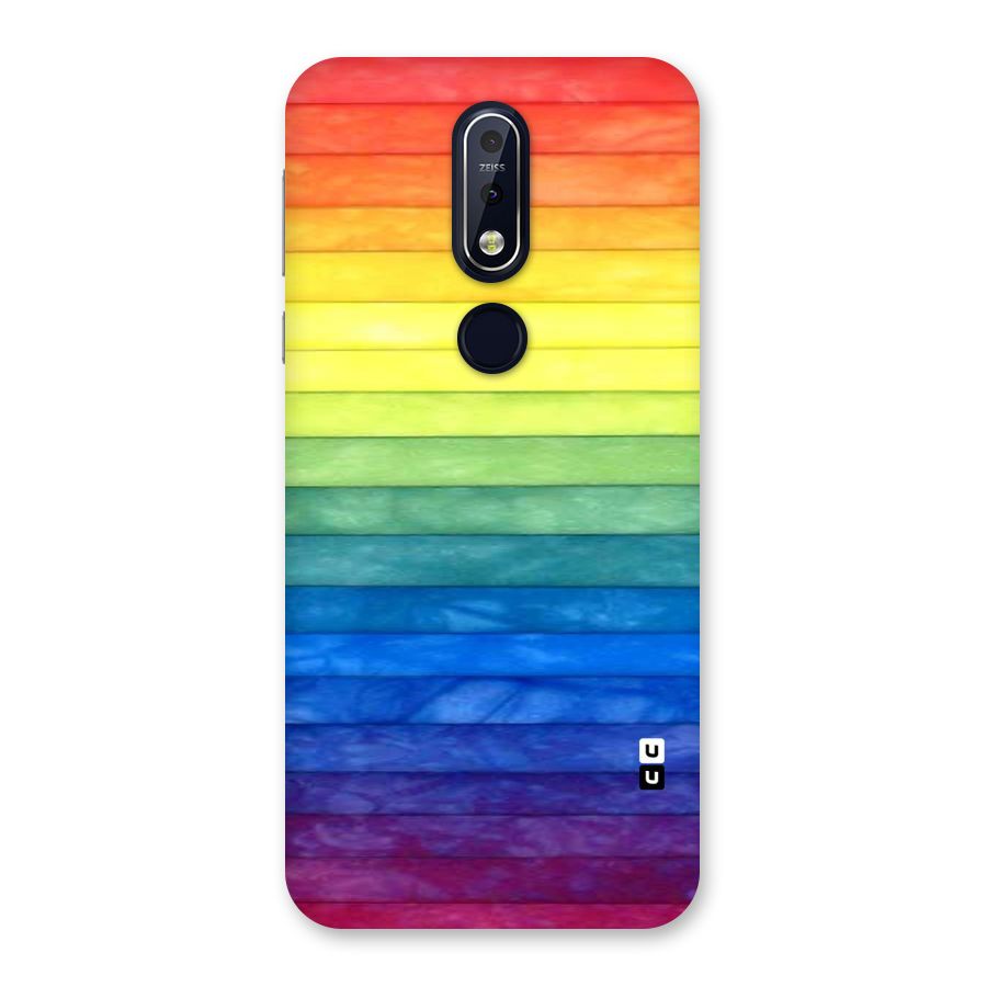 Rainbow Colors Stripes Back Case for Nokia 7.1
