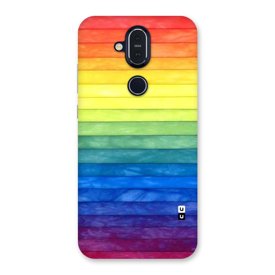 Rainbow Colors Stripes Back Case for Nokia 8.1