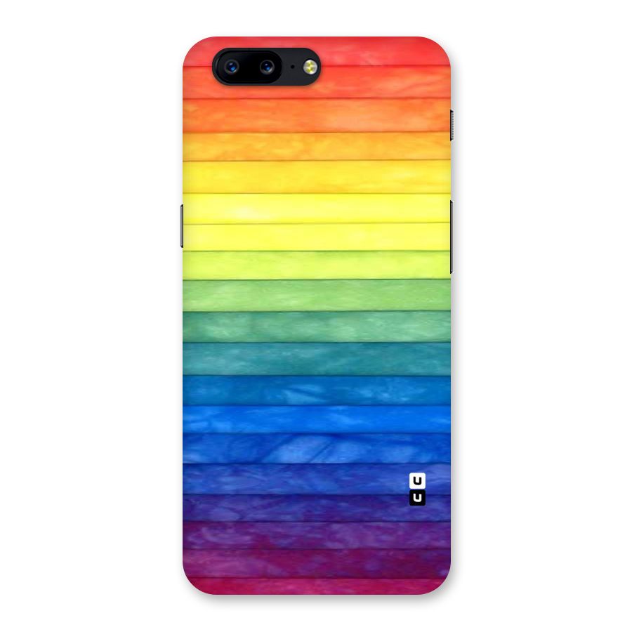 Rainbow Colors Stripes Back Case for OnePlus 5