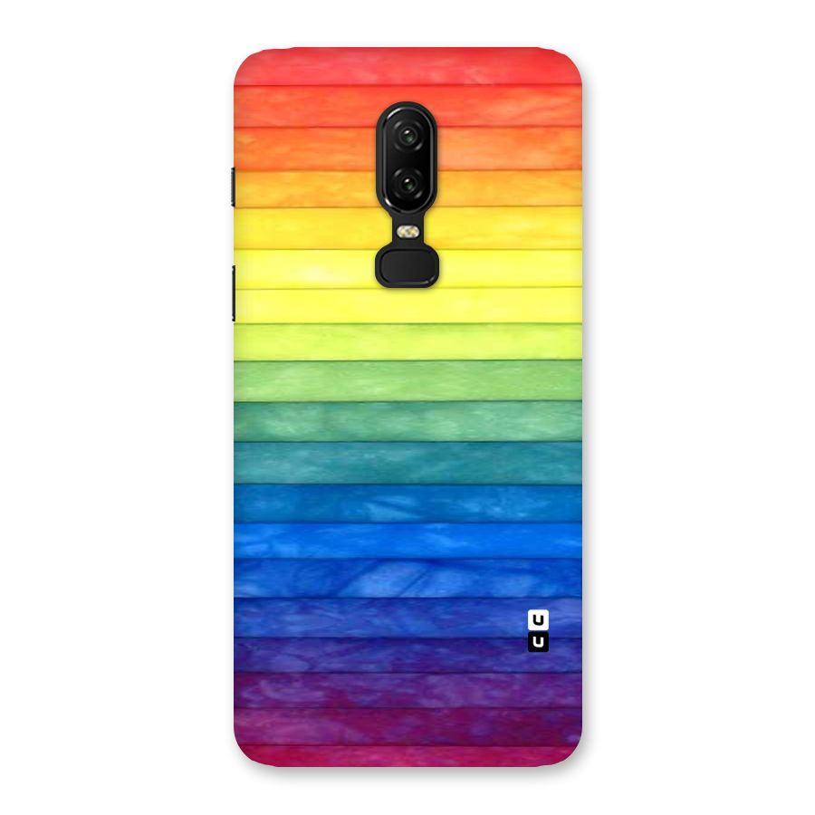 Rainbow Colors Stripes Back Case for OnePlus 6