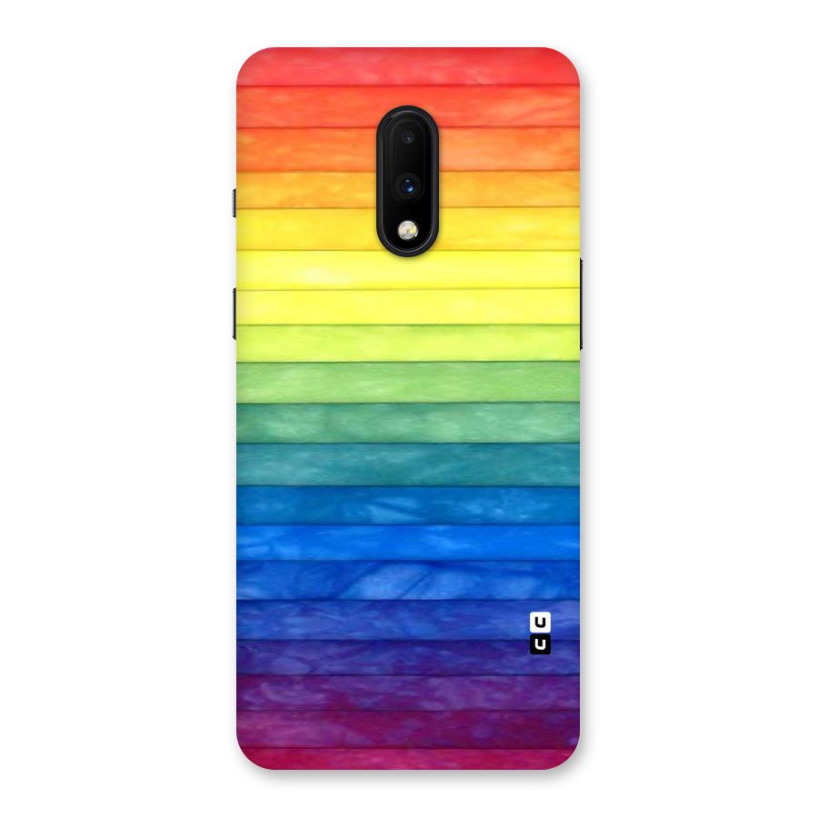 Rainbow Colors Stripes Back Case for OnePlus 7