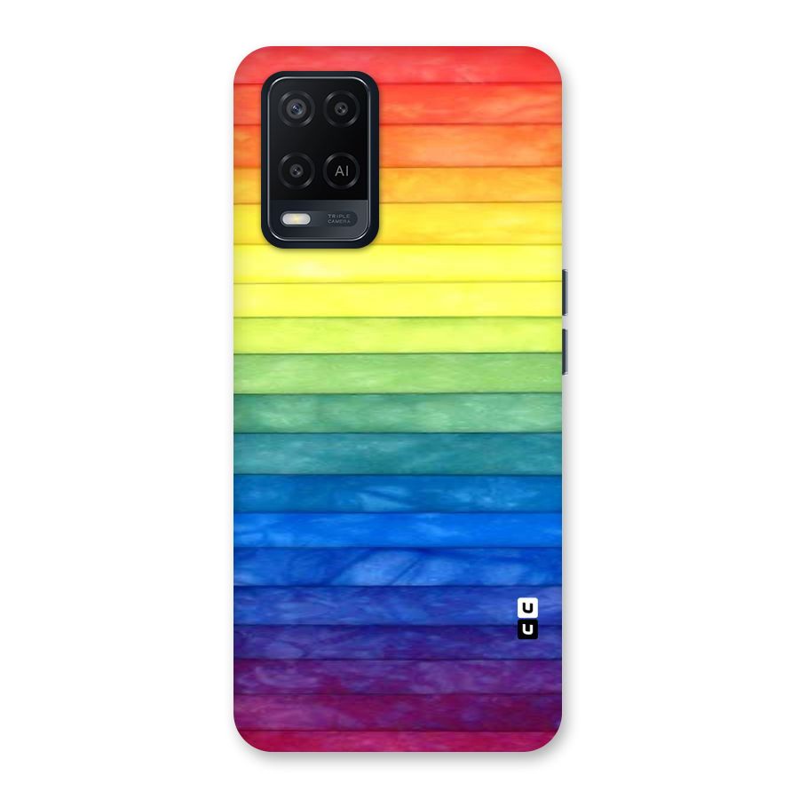 Rainbow Colors Stripes Back Case for Oppo A54