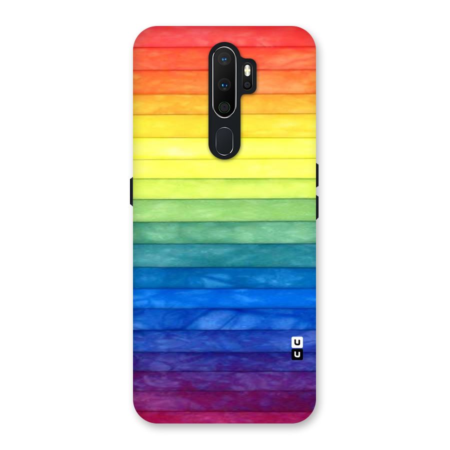 Rainbow Colors Stripes Back Case for Oppo A5 (2020)