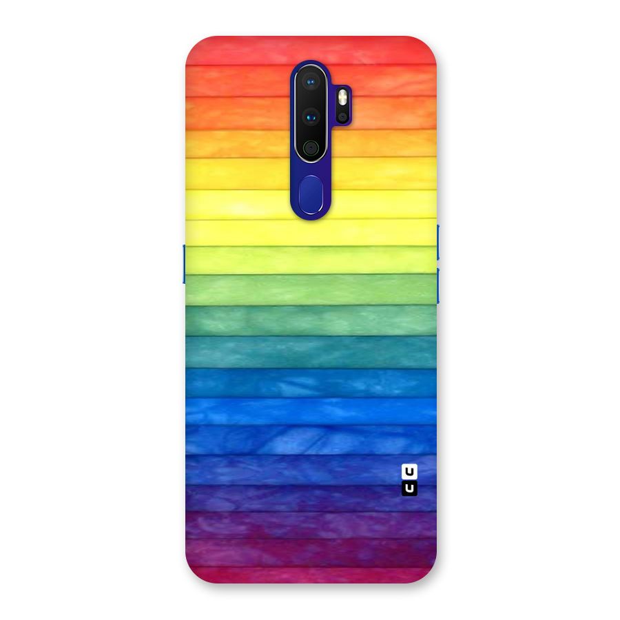 Rainbow Colors Stripes Back Case for Oppo A9 (2020)