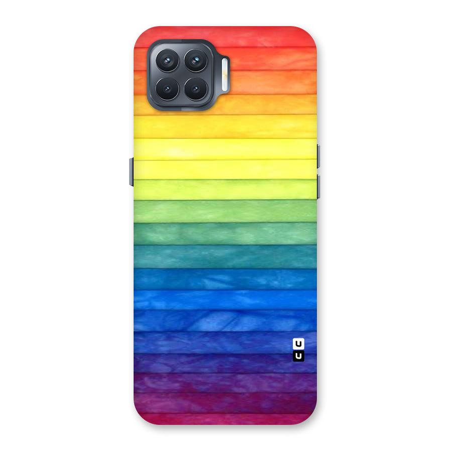 Rainbow Colors Stripes Back Case for Oppo F17 Pro