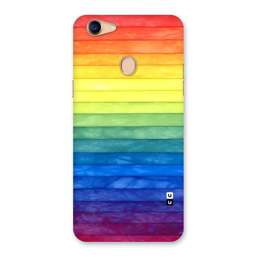 Rainbow Colors Stripes Back Case for Oppo F5