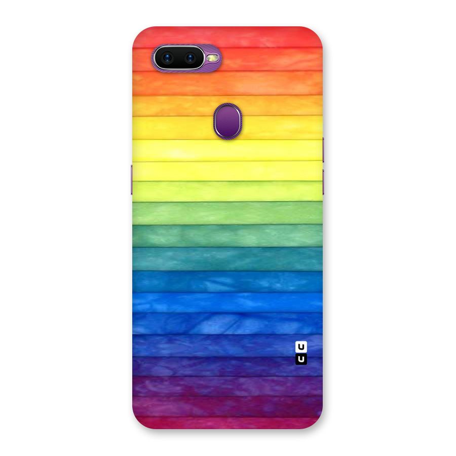Rainbow Colors Stripes Back Case for Oppo F9
