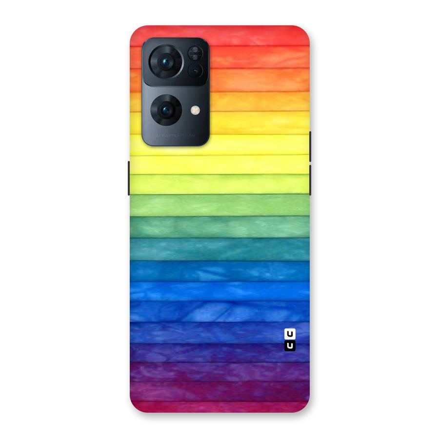 Rainbow Colors Stripes Back Case for Oppo Reno7 Pro 5G