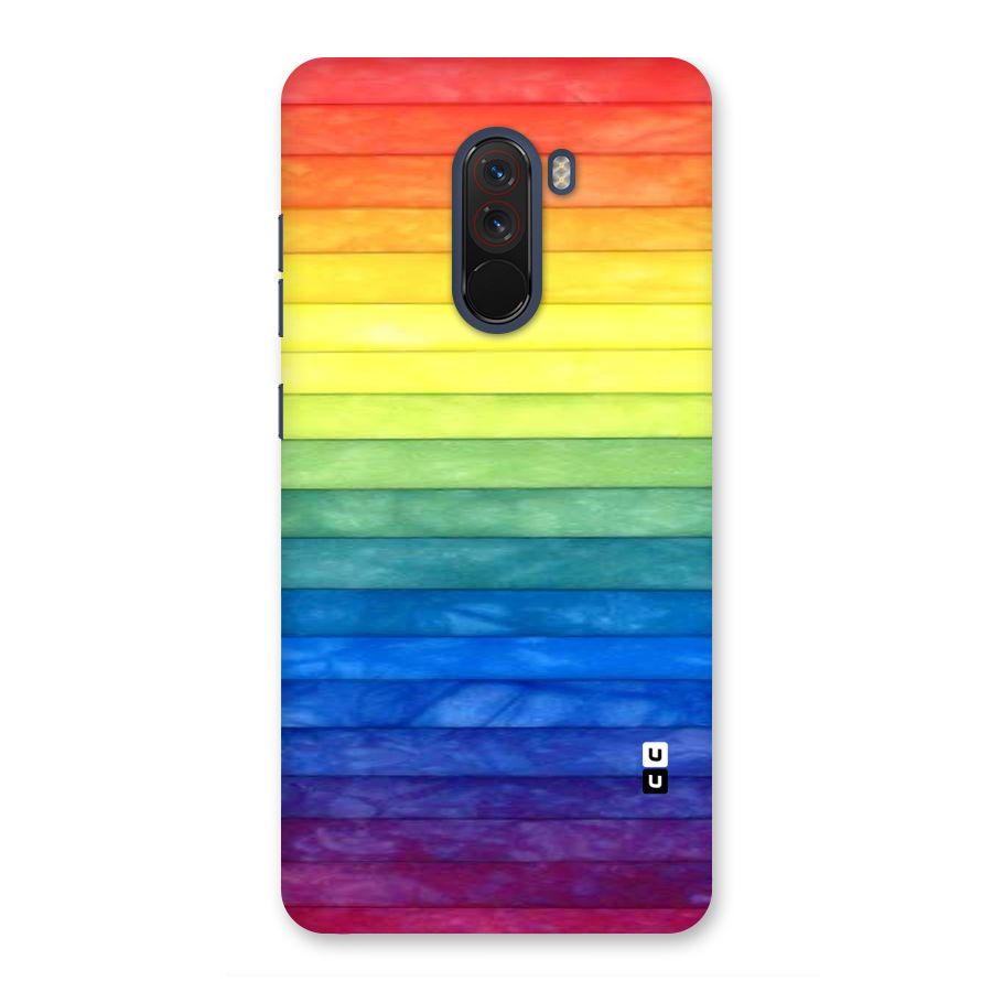 Rainbow Colors Stripes Back Case for Poco F1