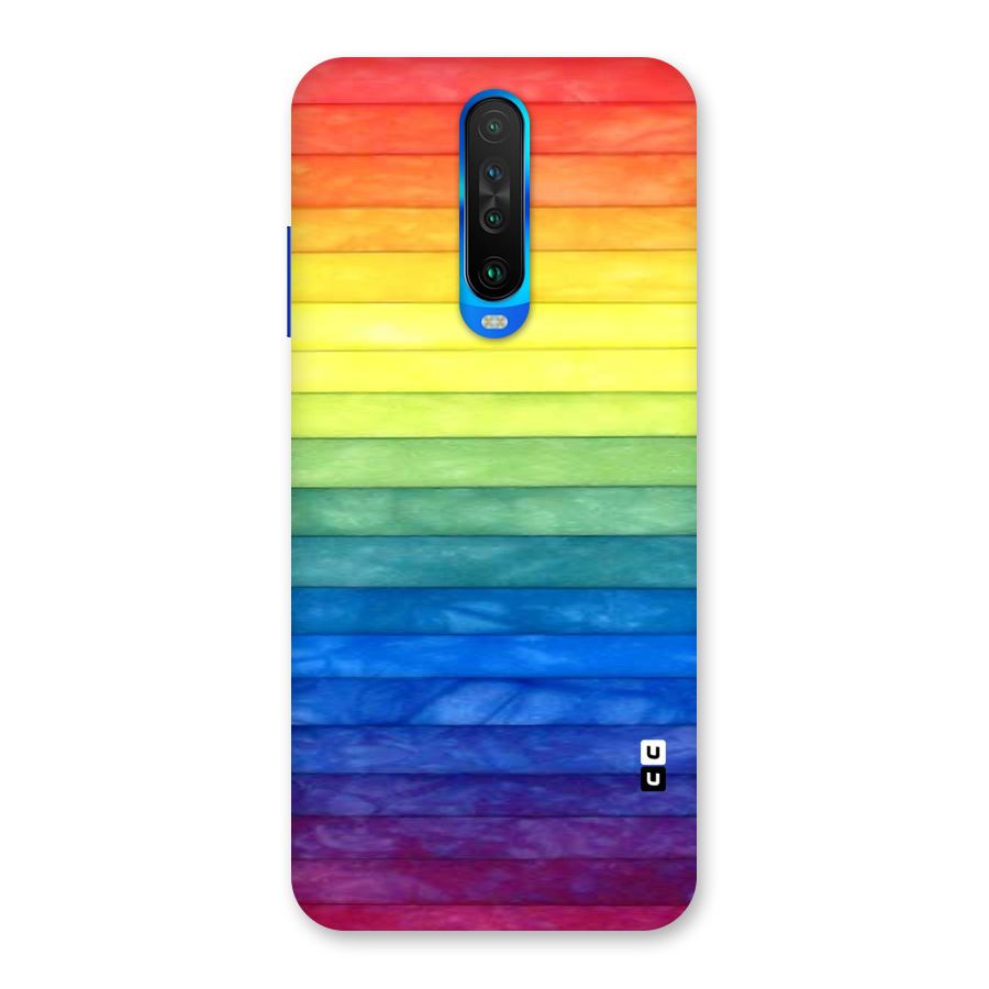 Rainbow Colors Stripes Back Case for Poco X2