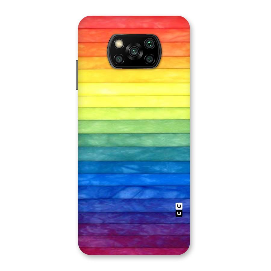 Rainbow Colors Stripes Back Case for Poco X3