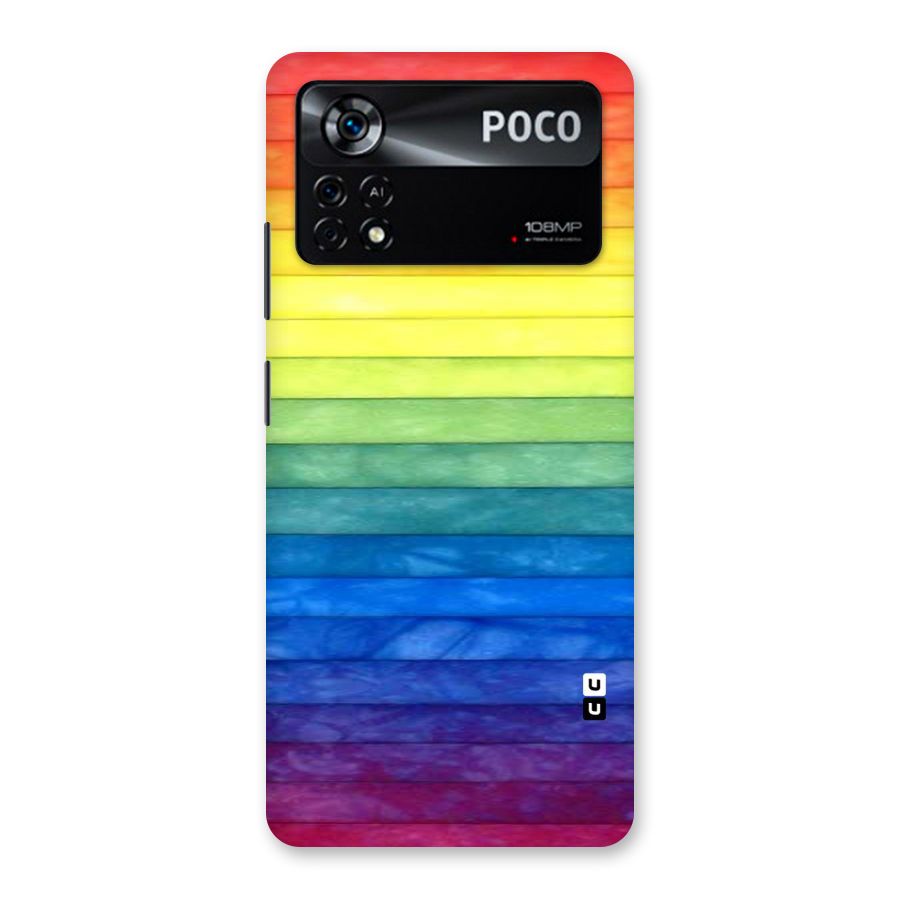 Rainbow Colors Stripes Back Case for Poco X4 Pro 5G