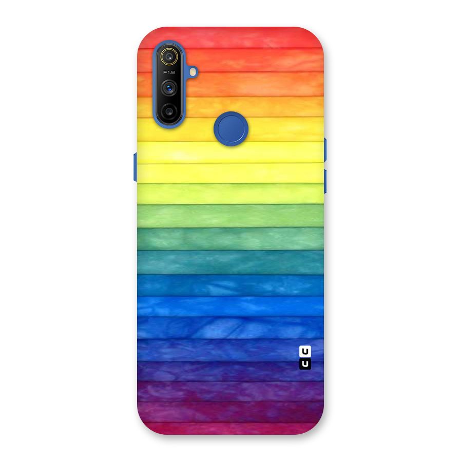 Rainbow Colors Stripes Back Case for Realme Narzo 10A