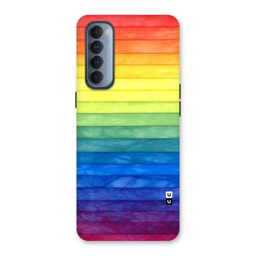 Rainbow Colors Stripes Back Case for Reno4 Pro