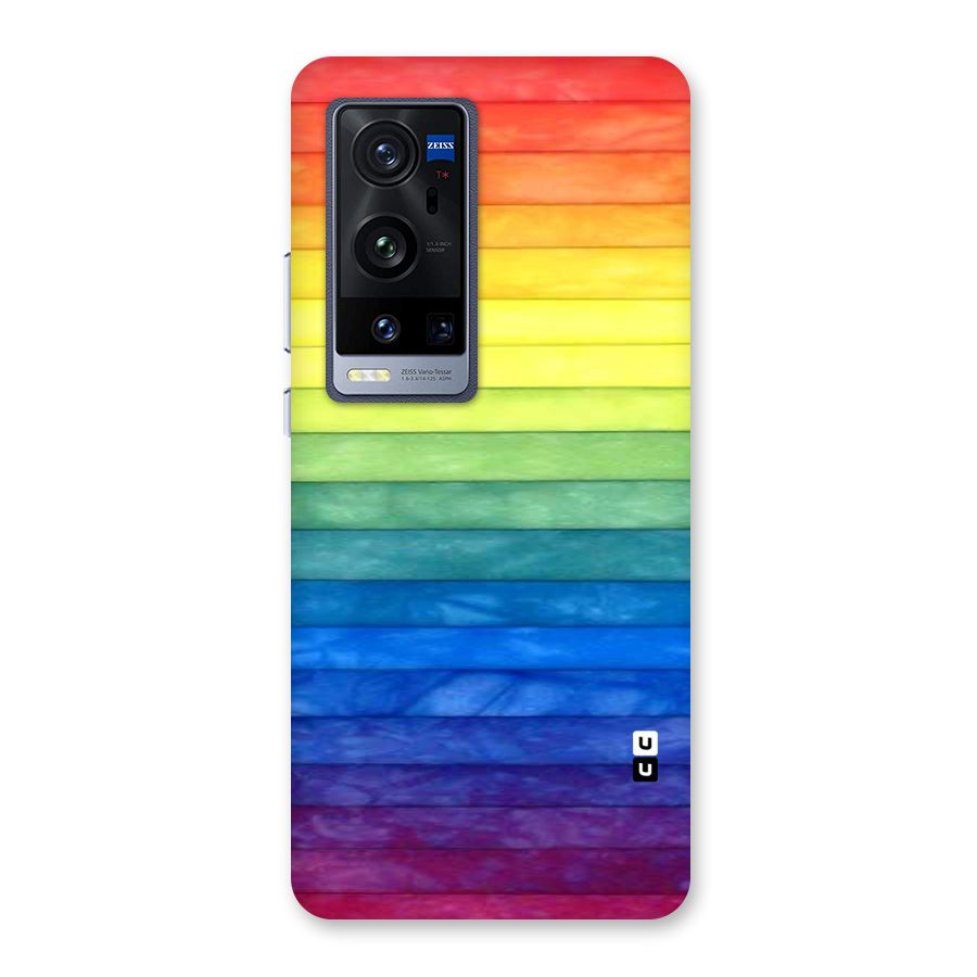 Rainbow Colors Stripes Back Case for Vivo X60 Pro Plus