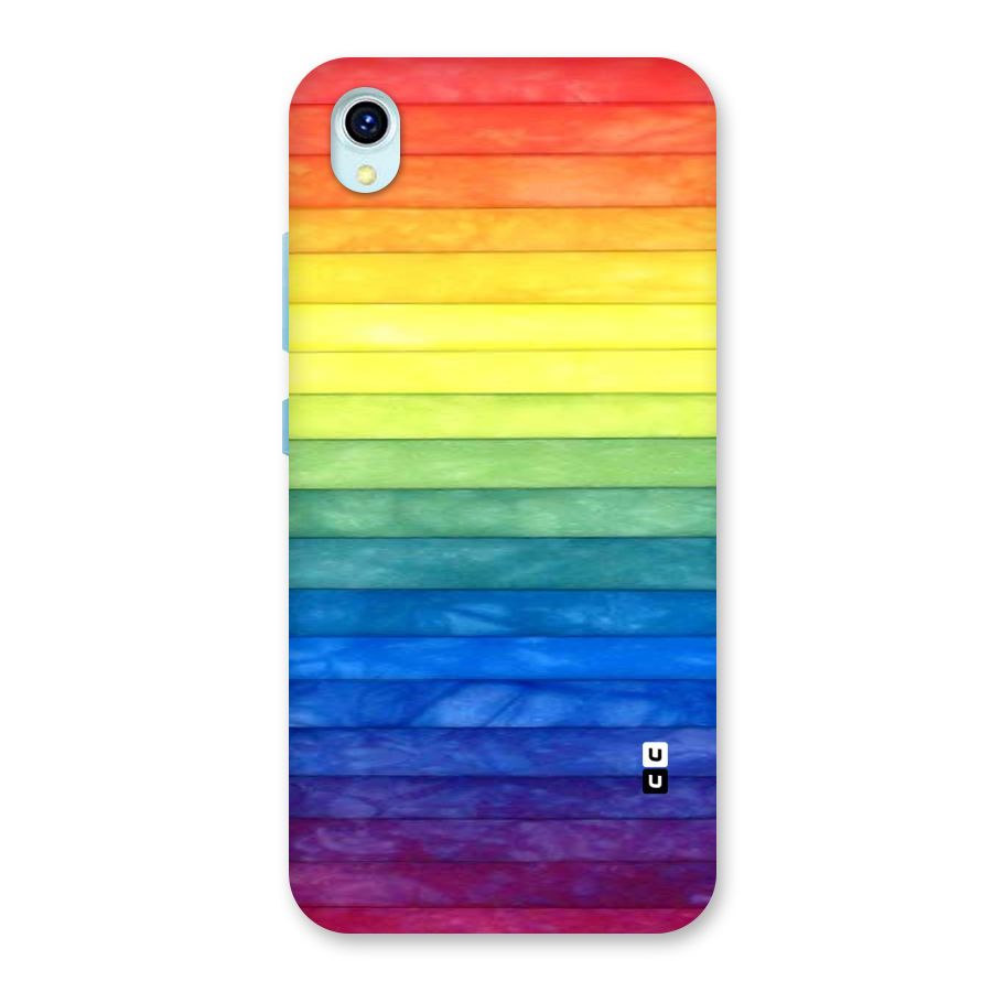 Rainbow Colors Stripes Back Case for Vivo Y1s