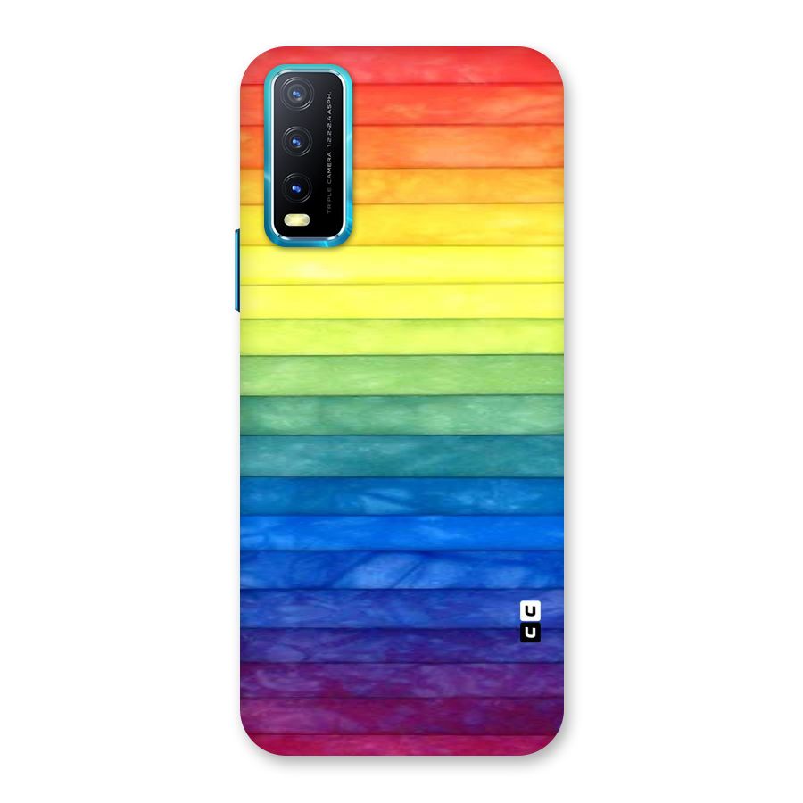 Rainbow Colors Stripes Back Case for Vivo Y20G