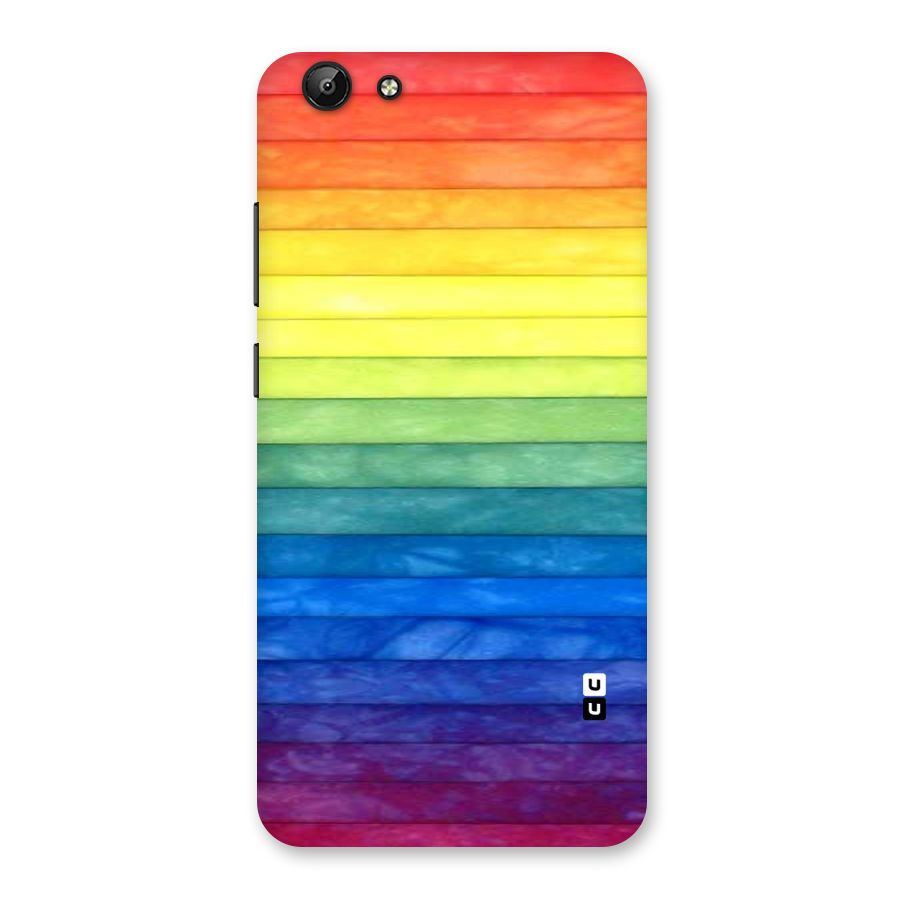 Rainbow Colors Stripes Back Case for Vivo Y69