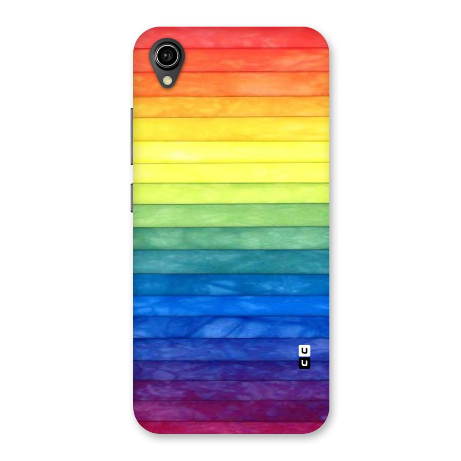 Rainbow Colors Stripes Back Case for Vivo Y90