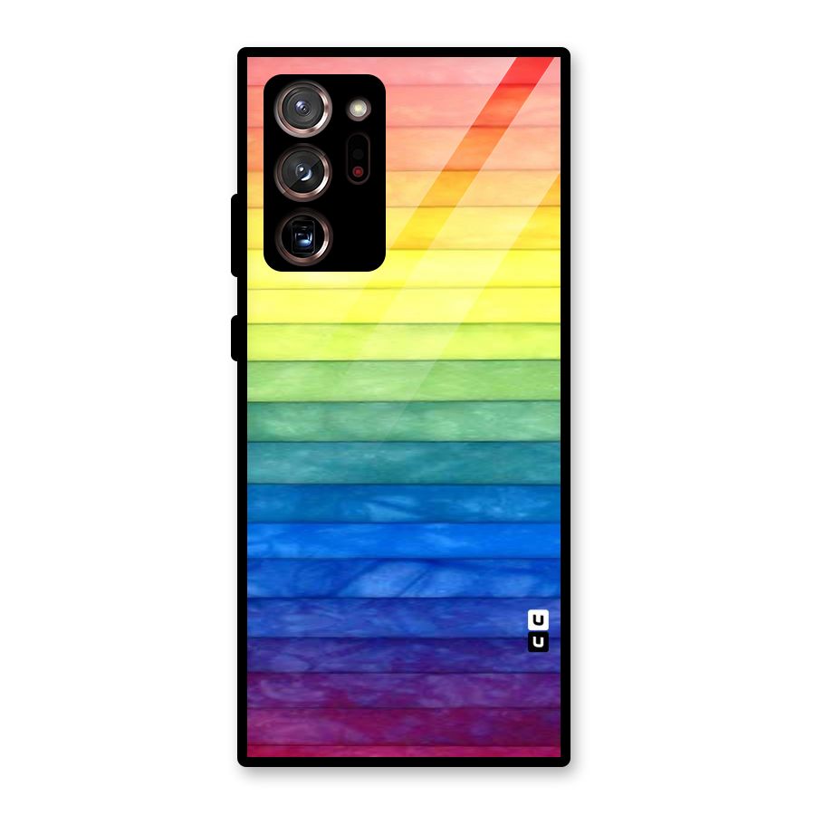 Rainbow Colors Stripes Glass Back Case for Galaxy Note 20 Ultra