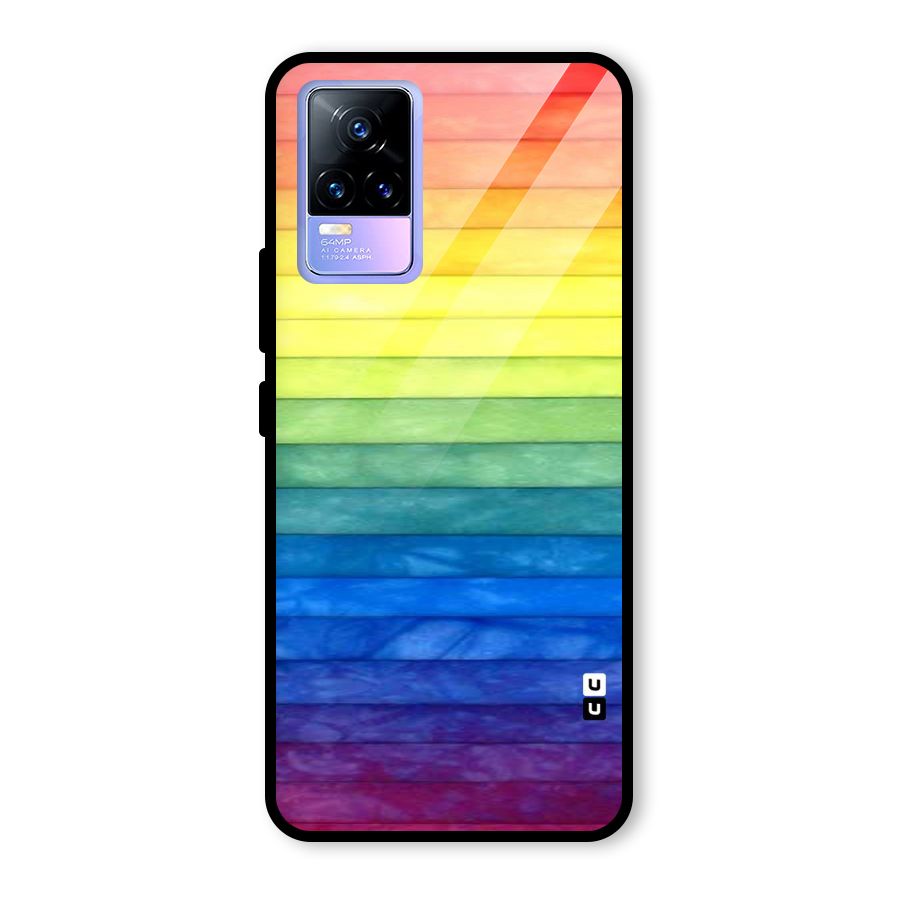 Rainbow Colors Stripes Glass Back Case for Vivo Y73
