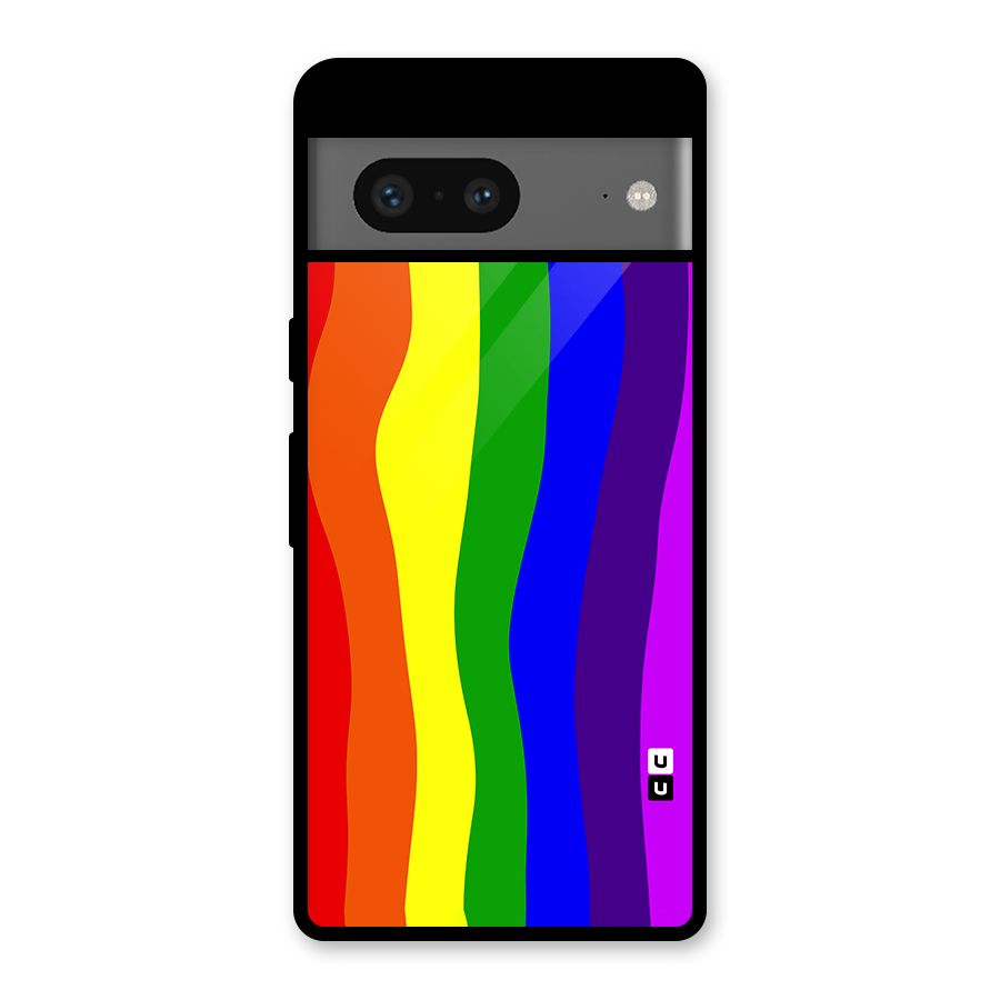 Rainbow Curves Glass Back Case for Google Pixel 7